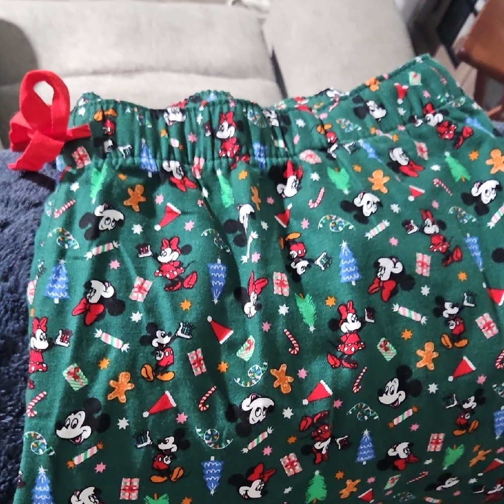 Old Navy + Disney Adult Unisex Pajama Bottoms - Festive Green and Red 3x